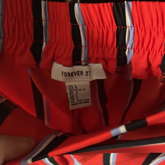 NWT F21 Red White and Blue striped pants - Picture 5 of 7